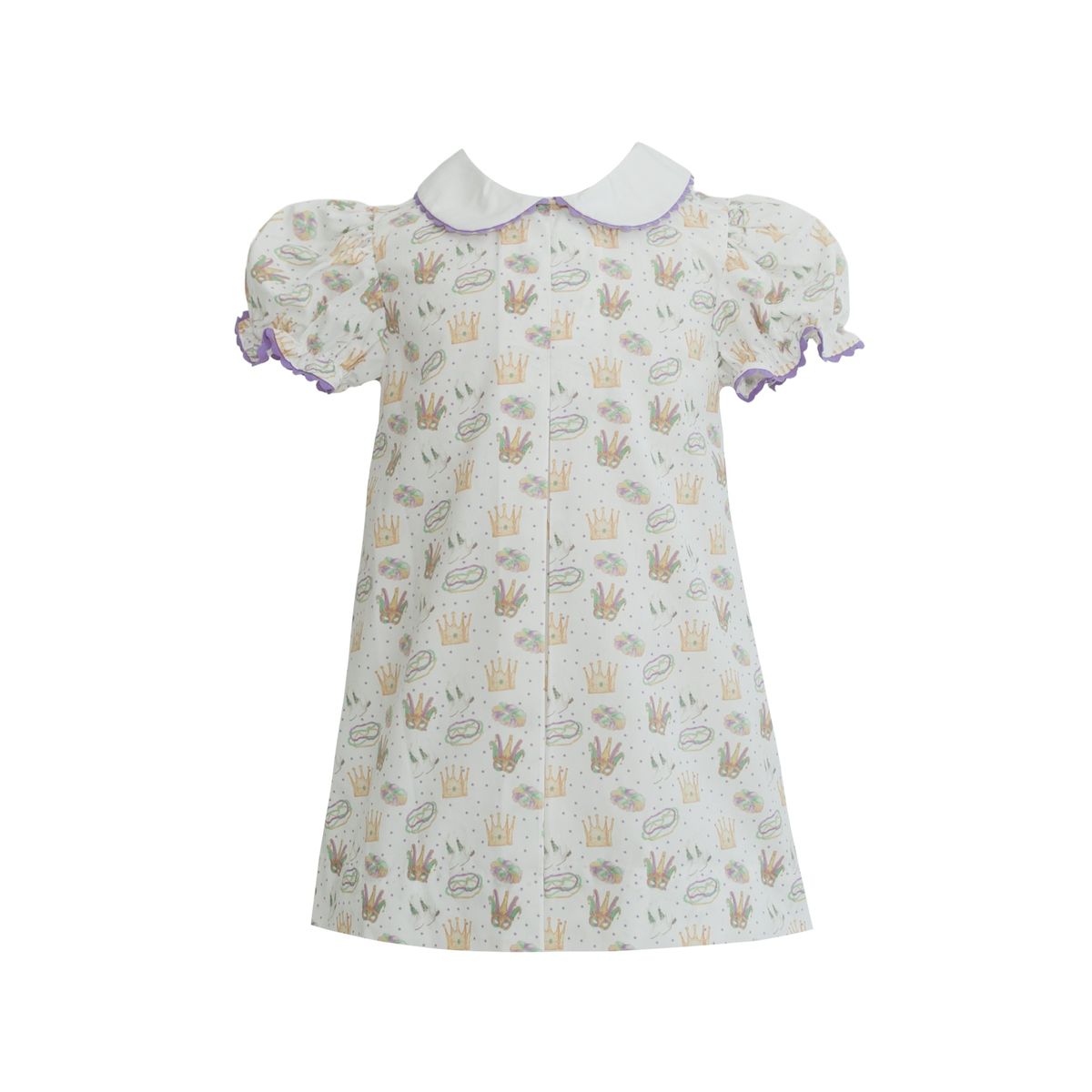 Isabelle Mardi Gras Icons Print Pleat Dress
