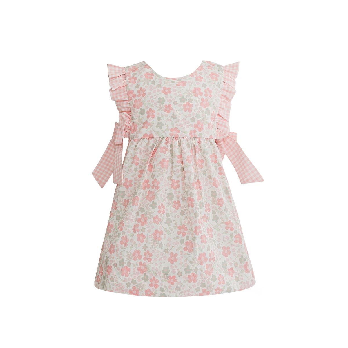 Morgan Ditsy Peach Floral Bow Dress