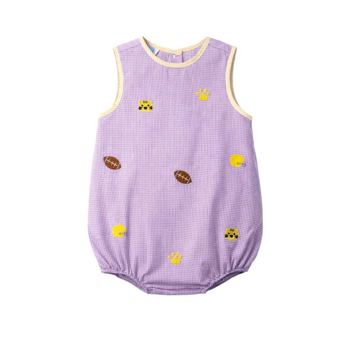 Luca Bubble All Over Embroidery Purple Tigers