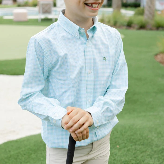 Roscoe Performance Button Down Lagoon