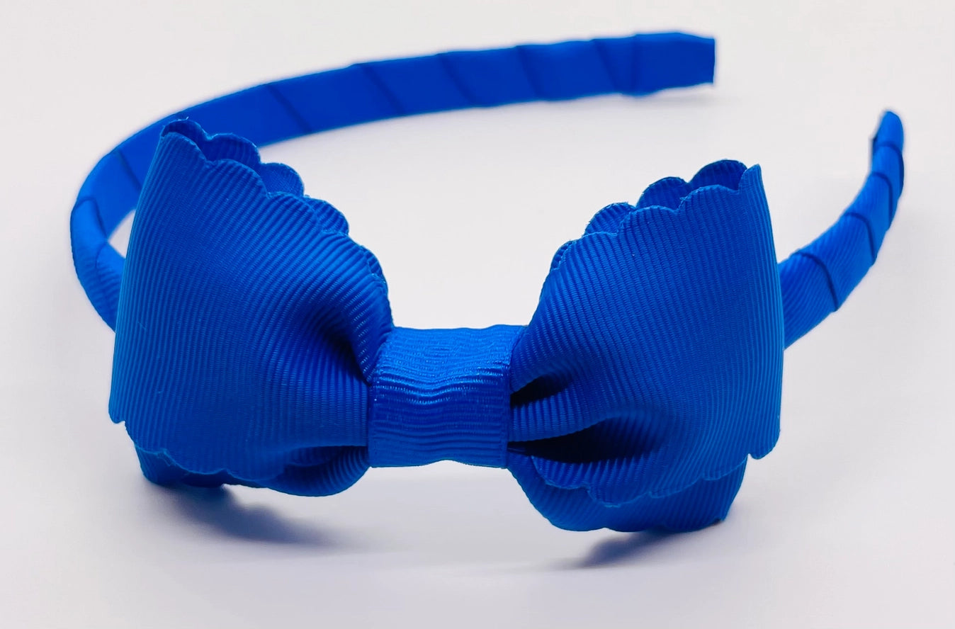 Scalloped Lottie Headband Royal Blue