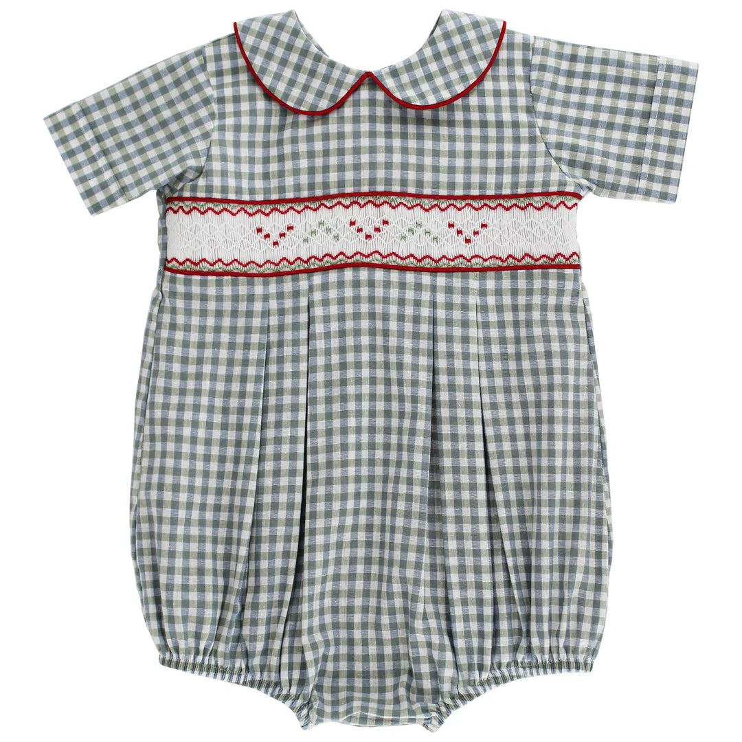 Red Bows on Gingham Dressy Bubble Short