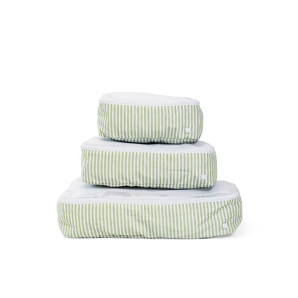 Packing Squad Packing Cubes Pimlico Stripe Sage