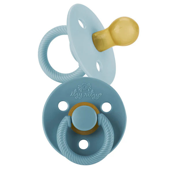 Itzy Soother Natural Rubber Paci Set Harbor & Coast 0-6M