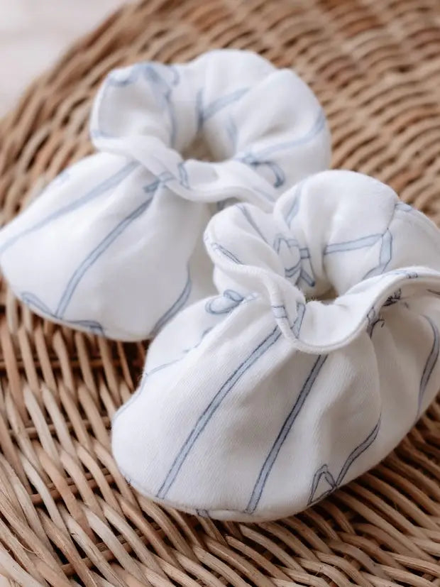 Booties Ribbon Blue