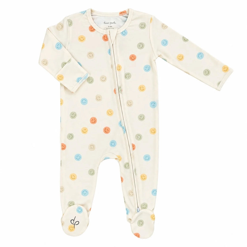 Smiley Days Footie Zippered Onesie