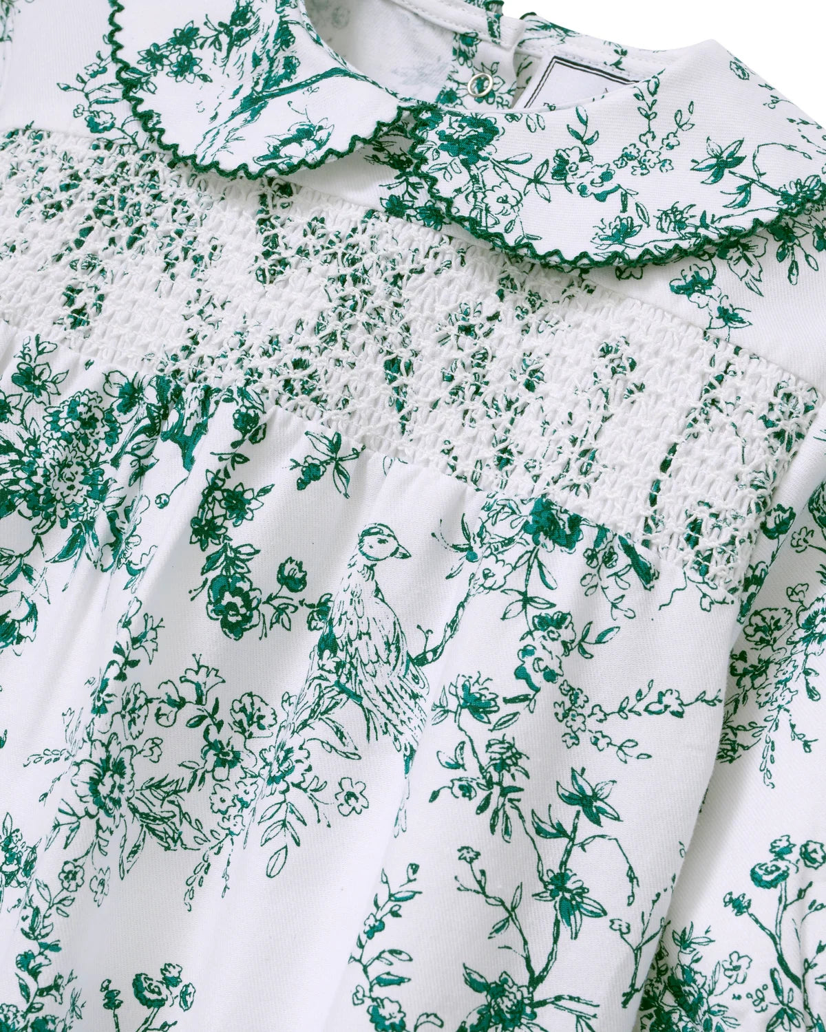 Baby's Twill Sabine Romper Evergreen Timeless Toile