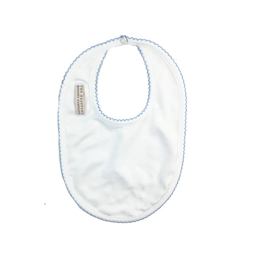 Bellyful Bib White & Buckhead Blue