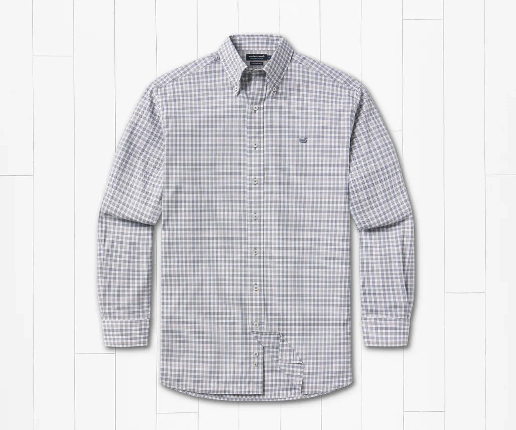 Y Odessa Dress Shirt Navy/Sage