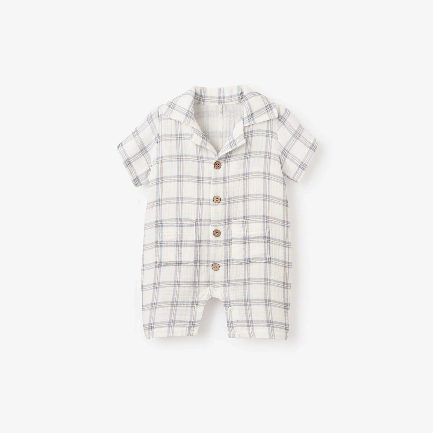 Plaid Organic Cotton Muslin Shortall