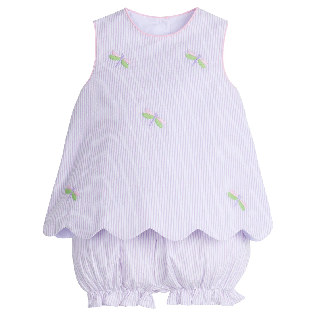 Embroidered Bow Back Bloomer Set Dragonfly