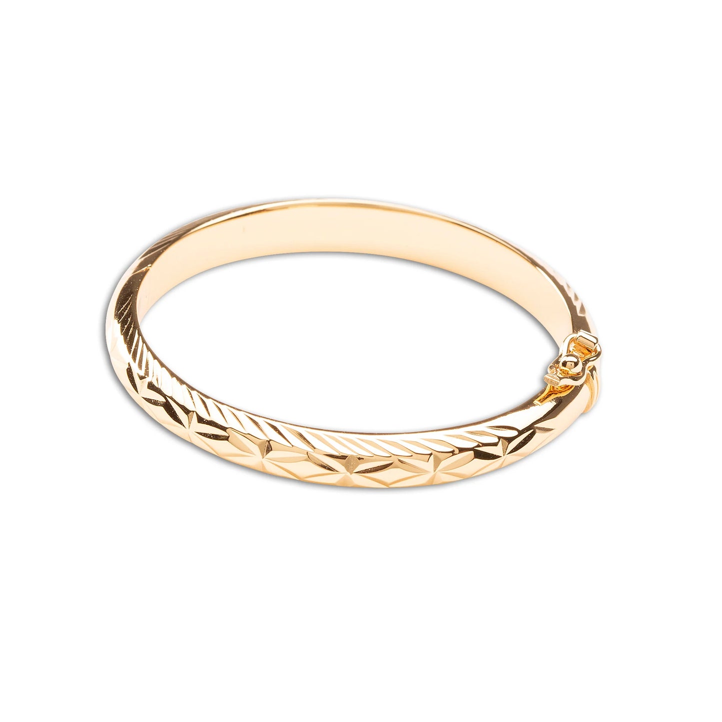 14K Gold-Plated Etched Baby Bangle