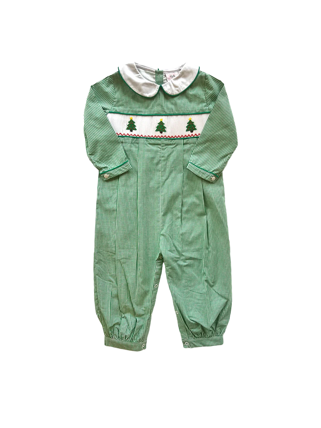 Holiday Trees Long Romper Boy