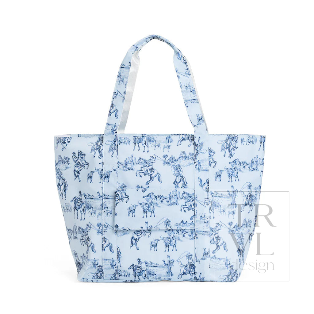 Jumbo XL Tote Cowboy Toile