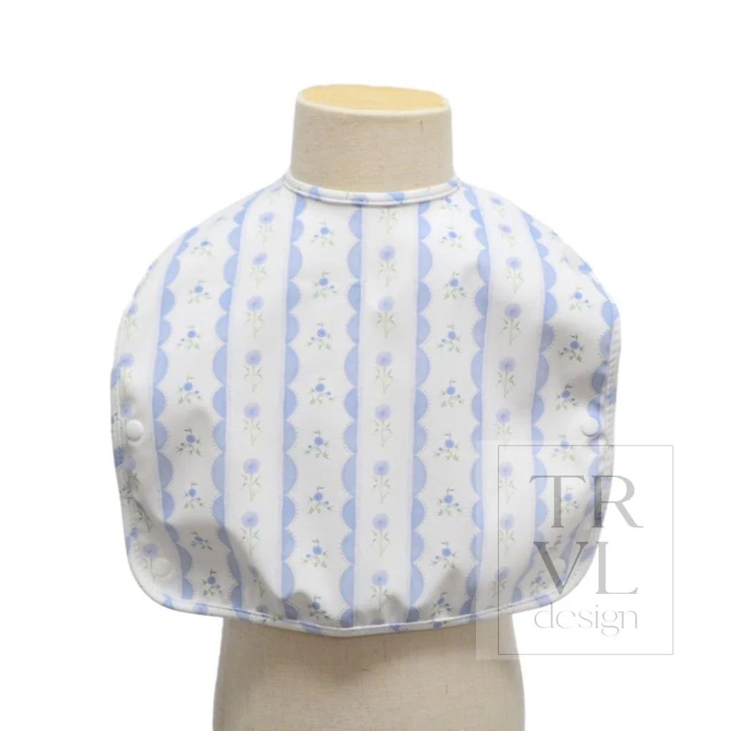 Best Bib Ribbon Floral Blue