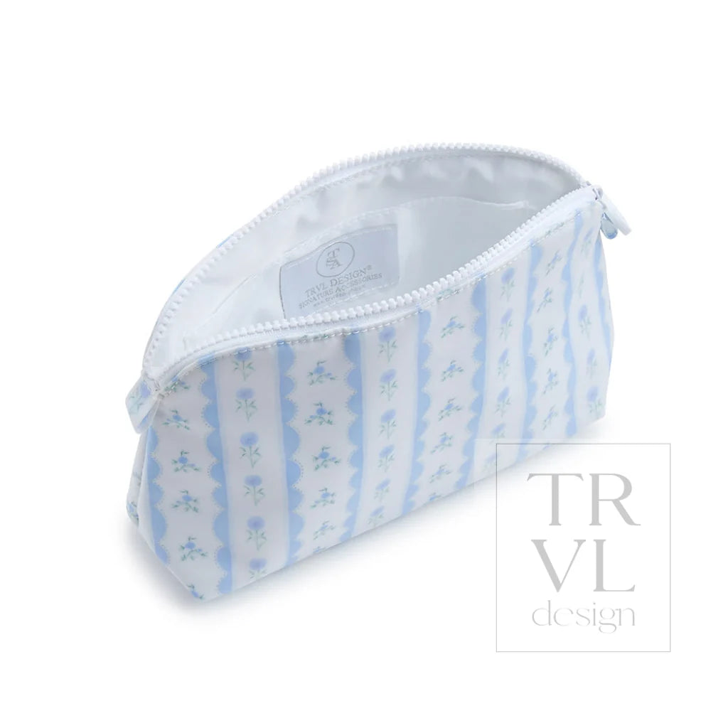 Goodie Cosmetic Bag Ribbon Floral Blue