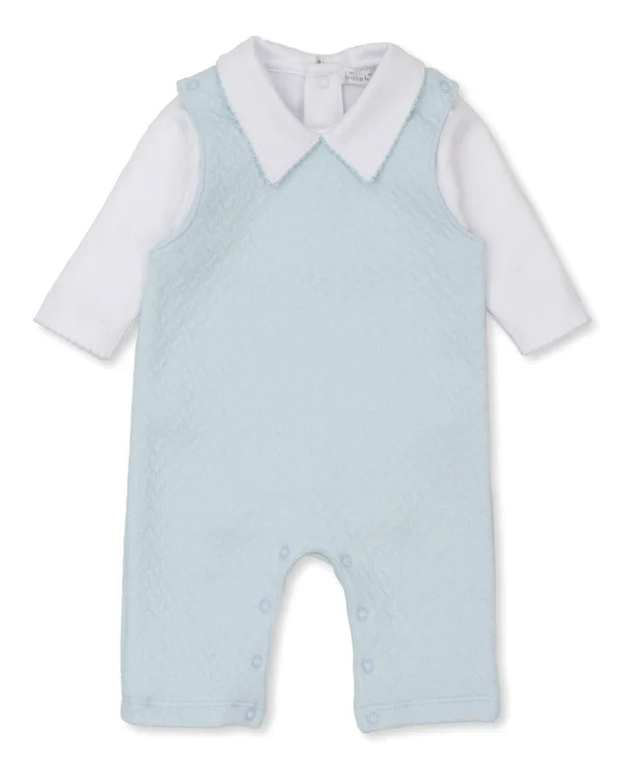 Jacquard Overall Set Mix Light Blue/White