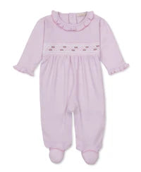 CLB Pink Hand Smocked Footie
