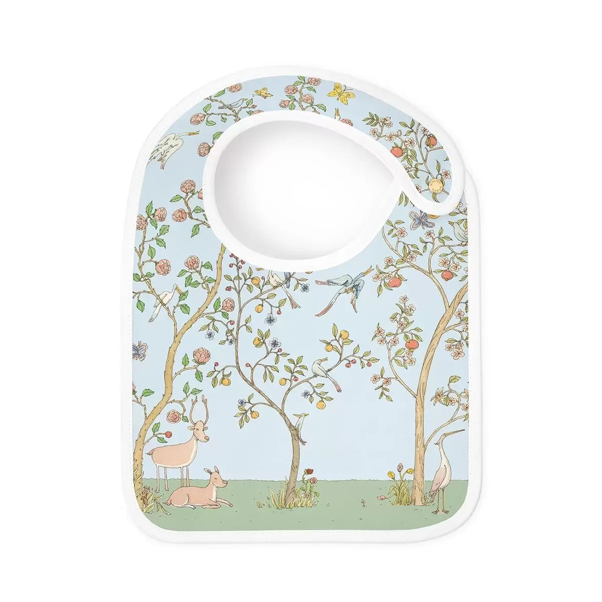 Satin Bib In Bloom Blue