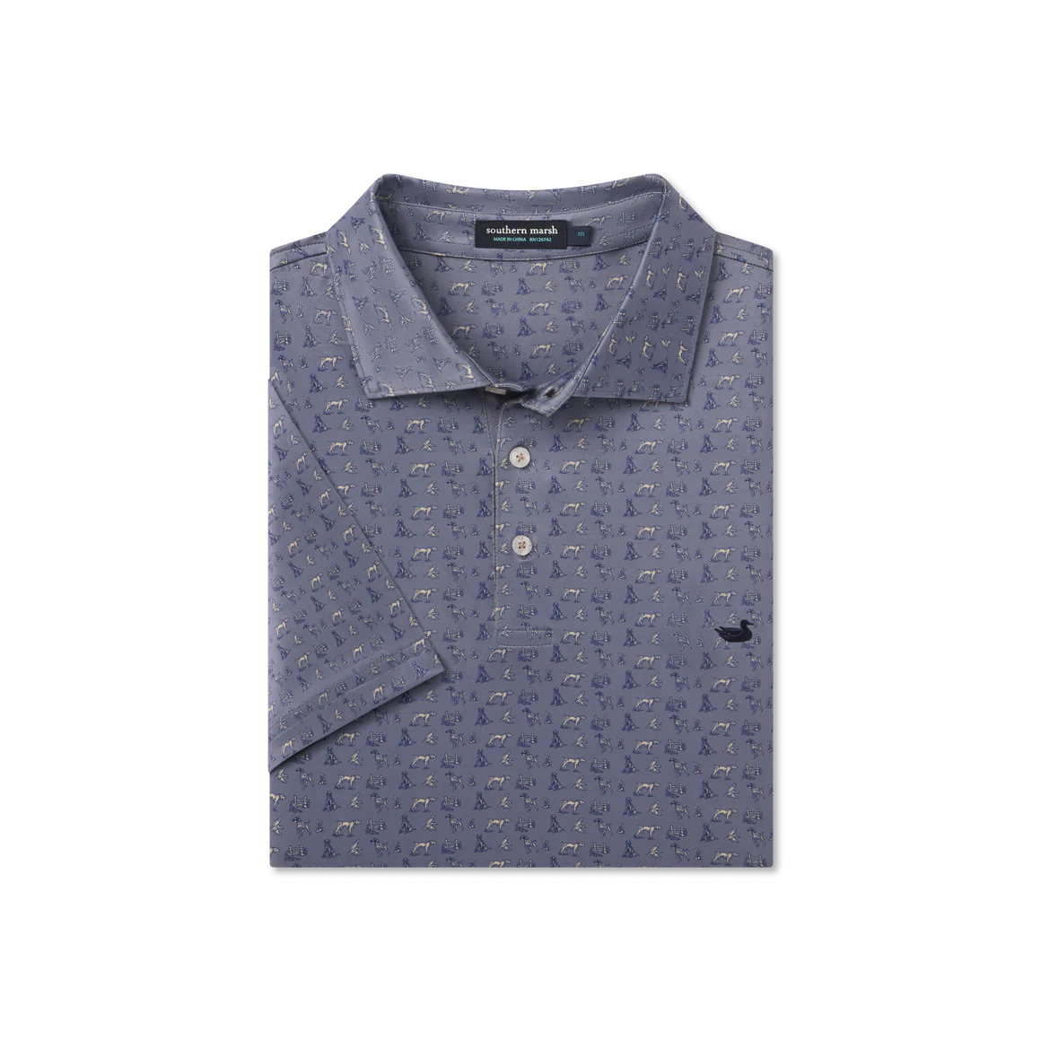 Man's Best Friend Polo Pointer Washed Blue