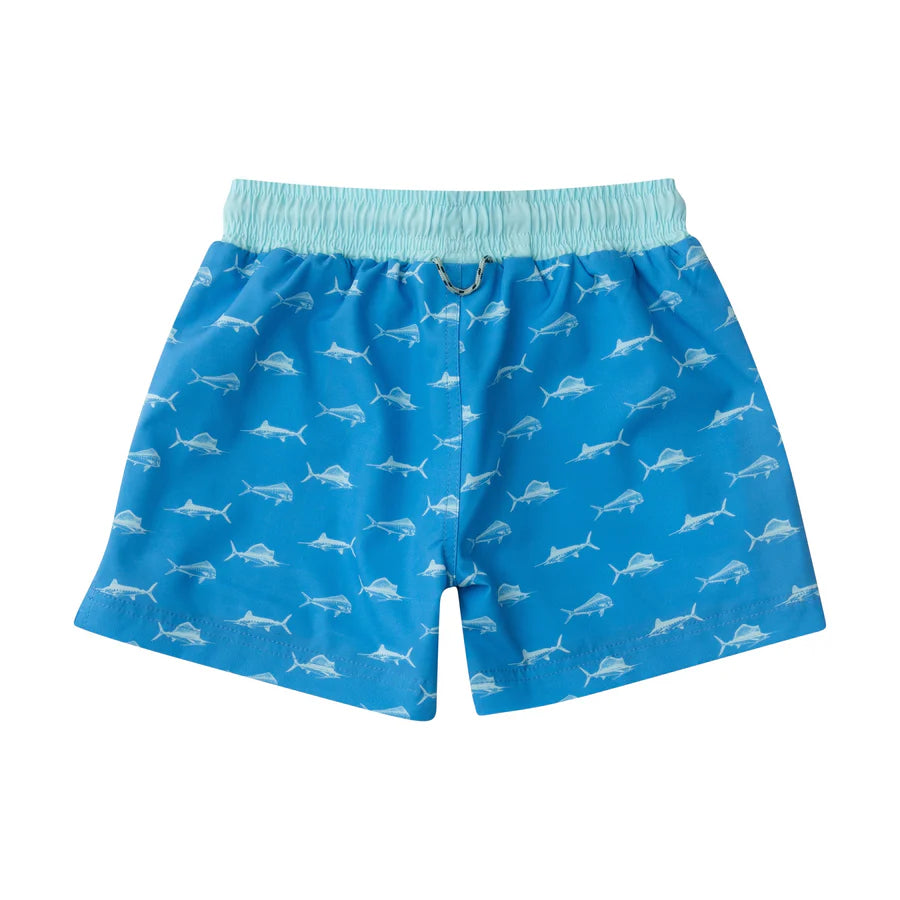 Boogie Board Swim Trunk Blue Fish