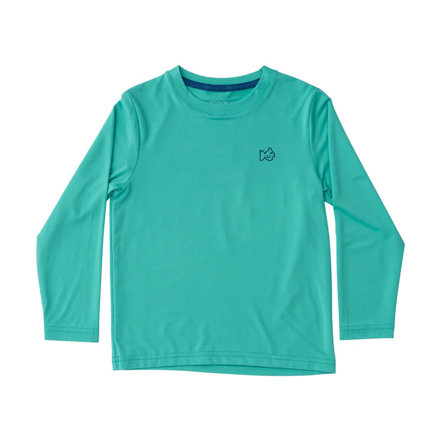 Kids Pro Performance Long Sleeve Fishing T-shirt Turquoise Marlin