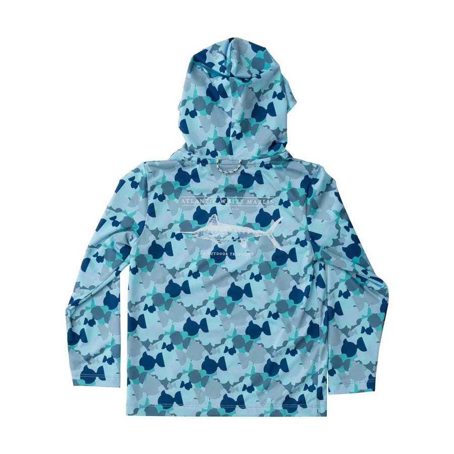 Kids Pro Performance Hoodie Fishing T-shirt Camo