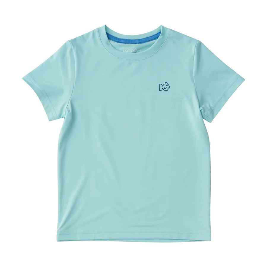 Kids Pro Performance Short Sleeve Fishing T-shirt Light Blue Marlin