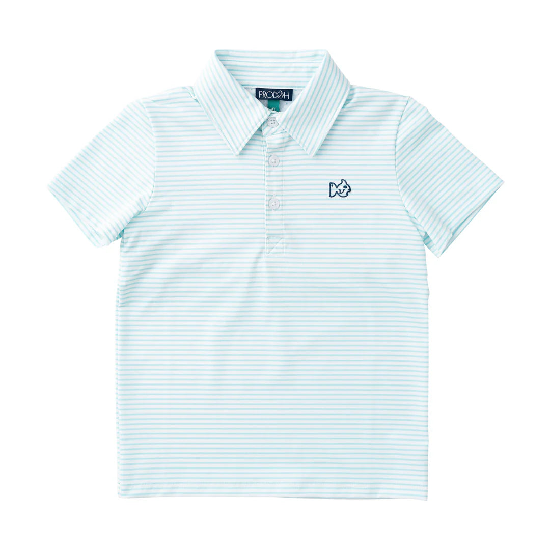 Short Sleeve Pro Performance Polo Aruba Blue Stripe