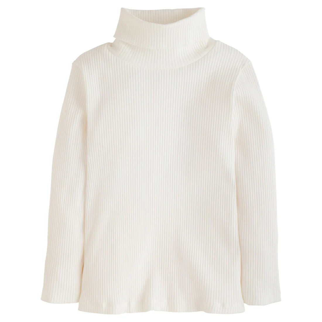 Solid Ribbed Turtleneck Ivory