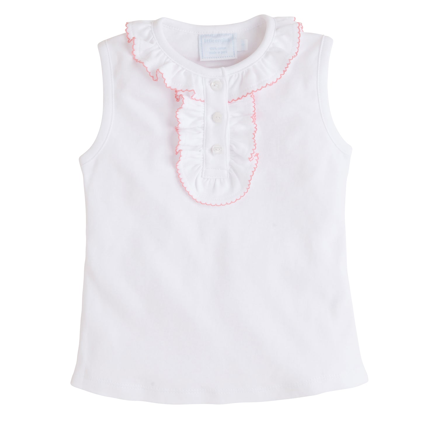 Ruffled Henley Light Pink