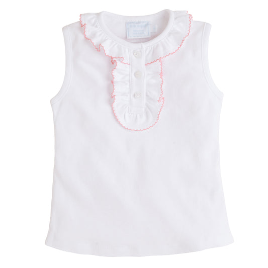 Ruffled Henley Light Pink