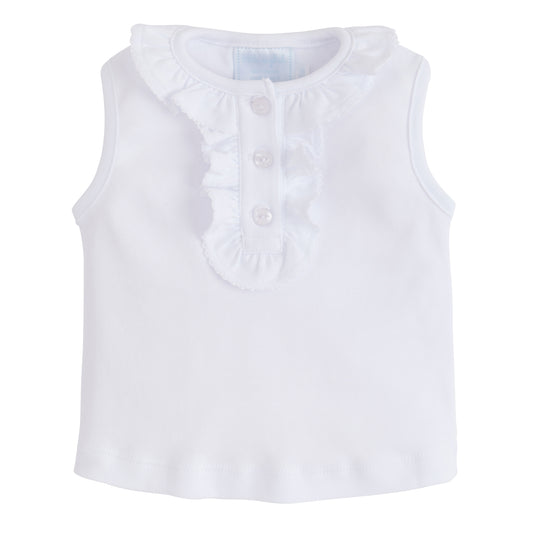 Ruffled Henley White