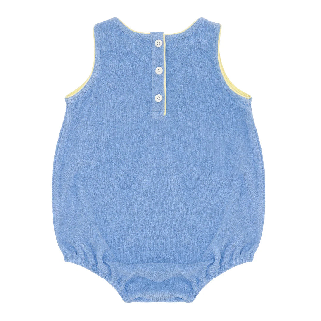Clearwater Blue French Terry Bubble Romper