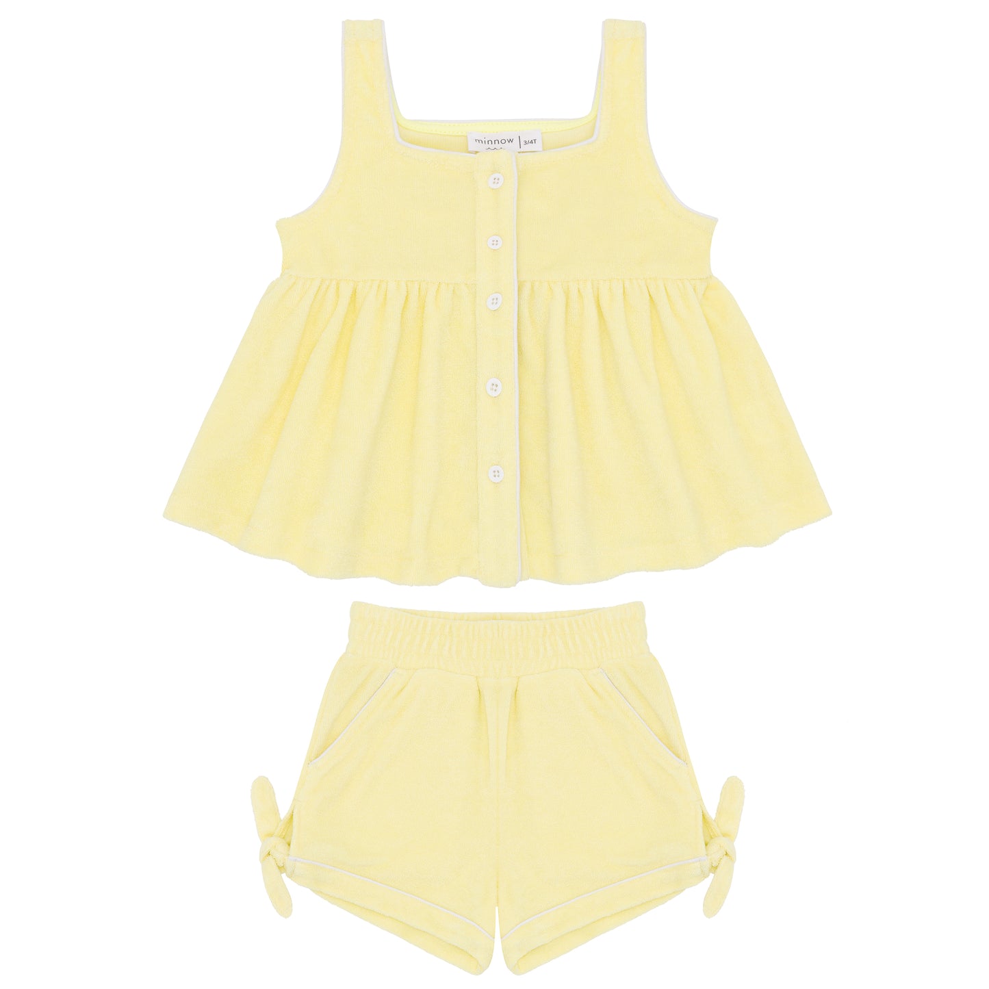Banana French Terry Tie Knot Shorts