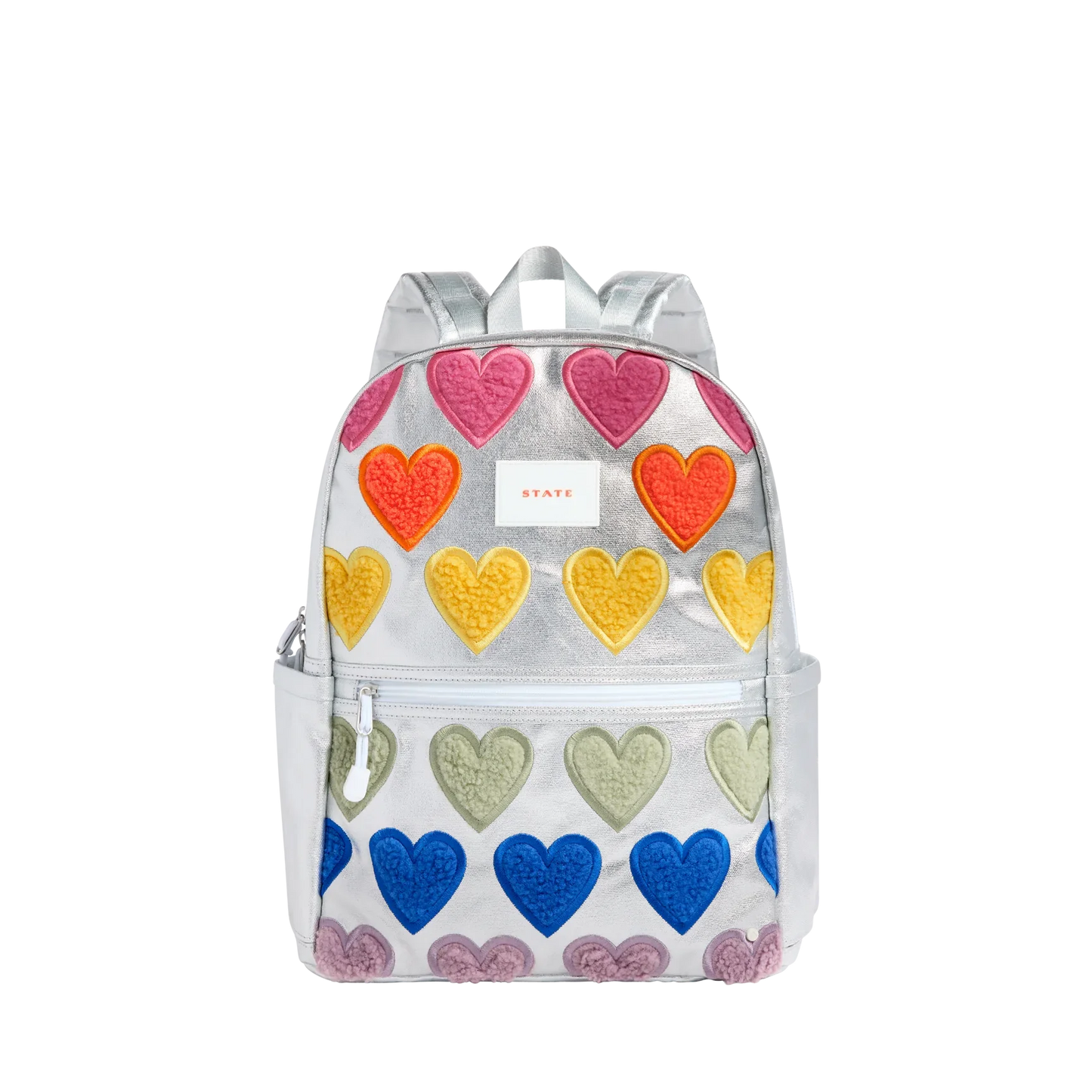 Kane Double Pocket Backpack Fuzzy Hearts