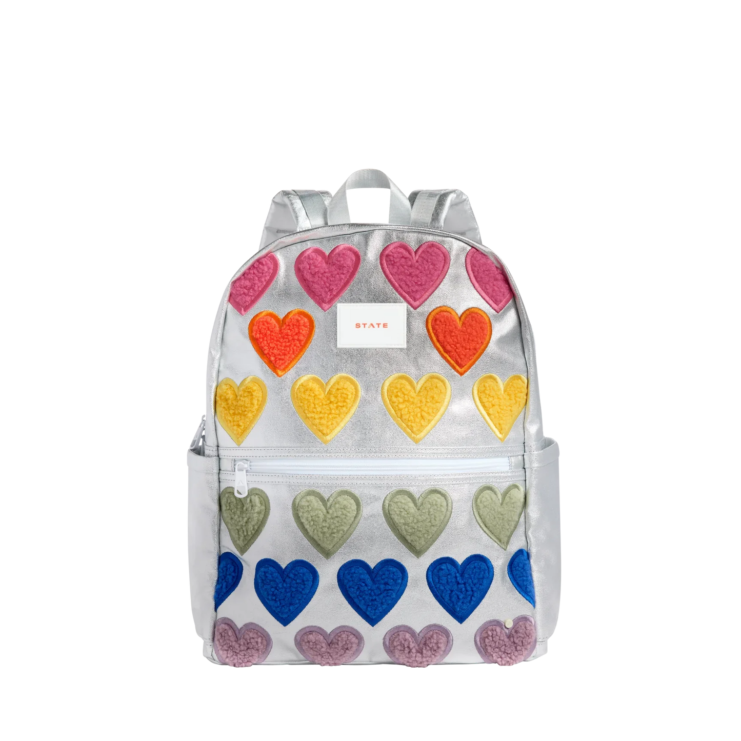Kane Double Pocket Large Backpack Fuzzy Hearts