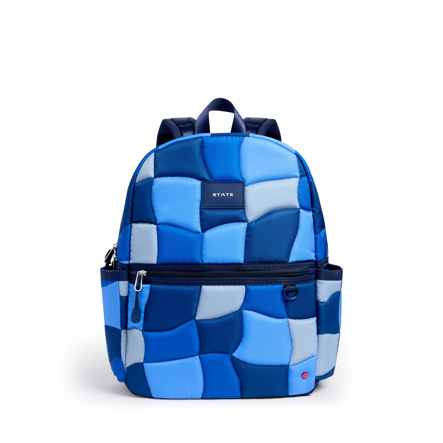 Kane Double Pocket Backpack Blue Puffer Check