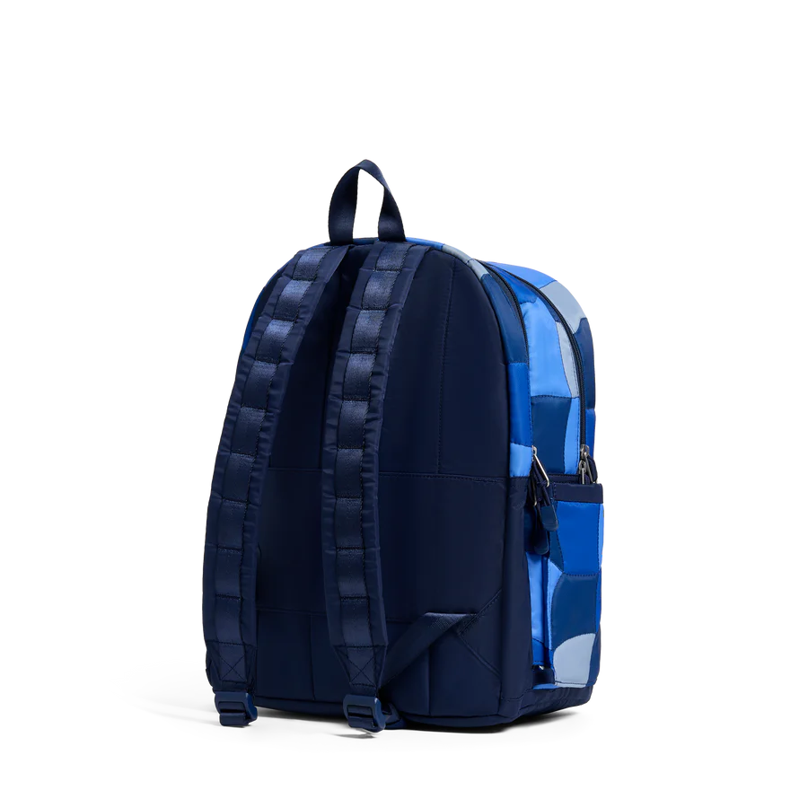 Kane Double Pocket Backpack Blue Puffer Check