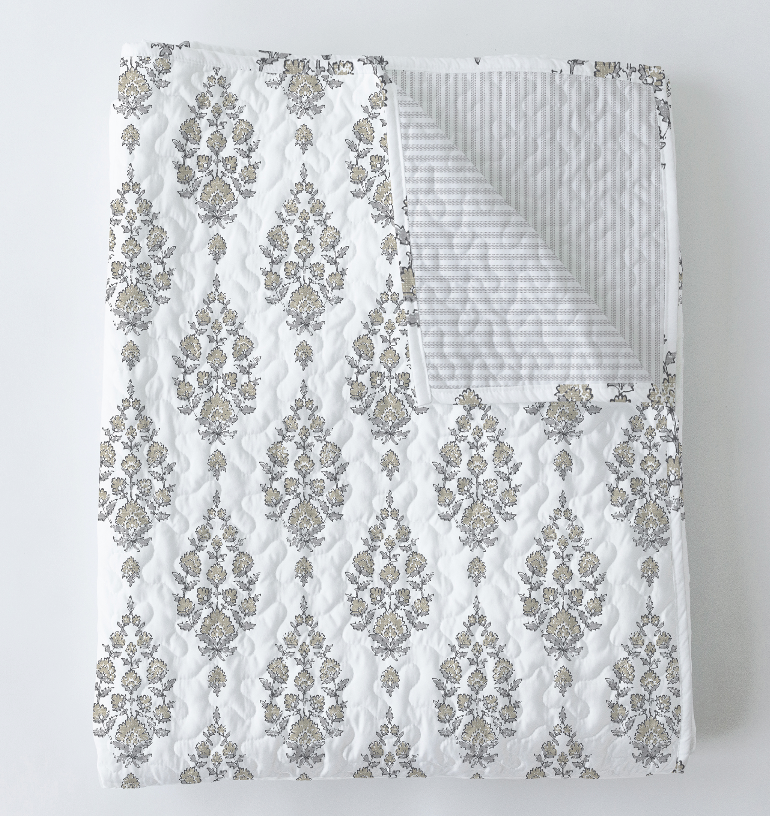 Helen in Linen Baby Blanket