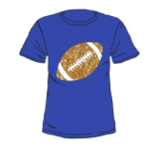Kids Royal & Gold Football Tee