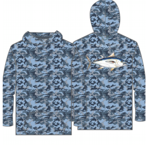 LS Pro-Performance Hoodie T-shirt Blue Camo