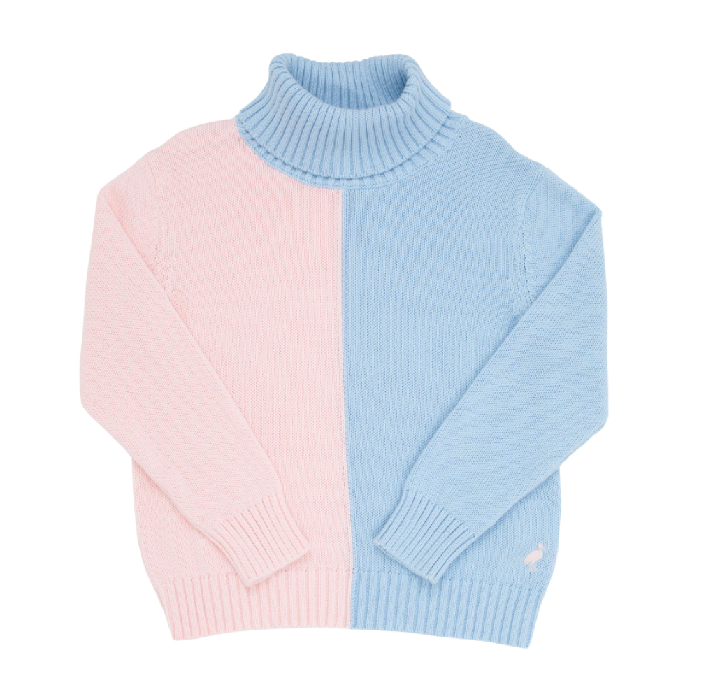Townsend Turtleneck Sweater Palm Beach Pink/Beale Street Blue