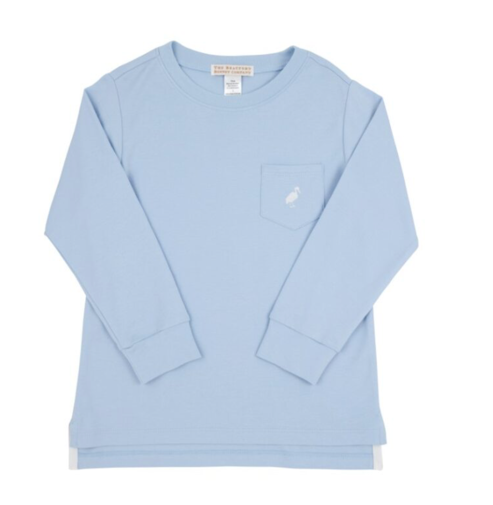 Long Sleeve Carter Crewneck Beale Street Blue/Worth Avenue White