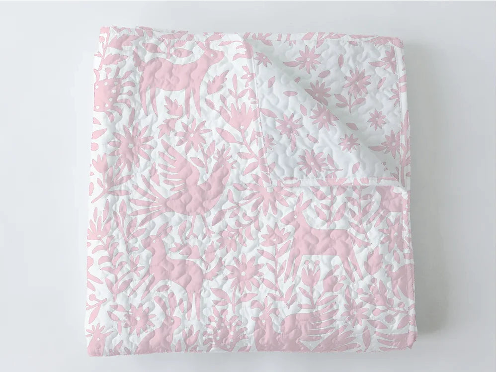 Piper Otomi Light Pink Baby Blanket