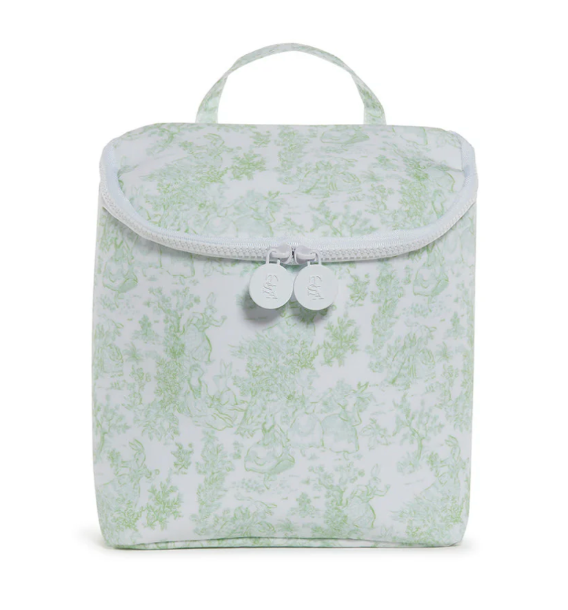 Take Away Lunch Bag Insulated Bunny Toile Green