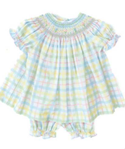 Pastel Plaid Anabelle Bloomer Set