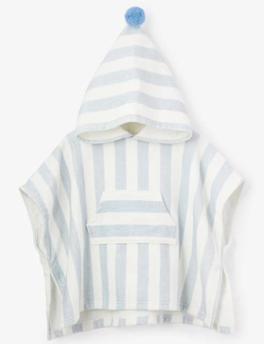 Beach Poncho Coverup Pale Blue
