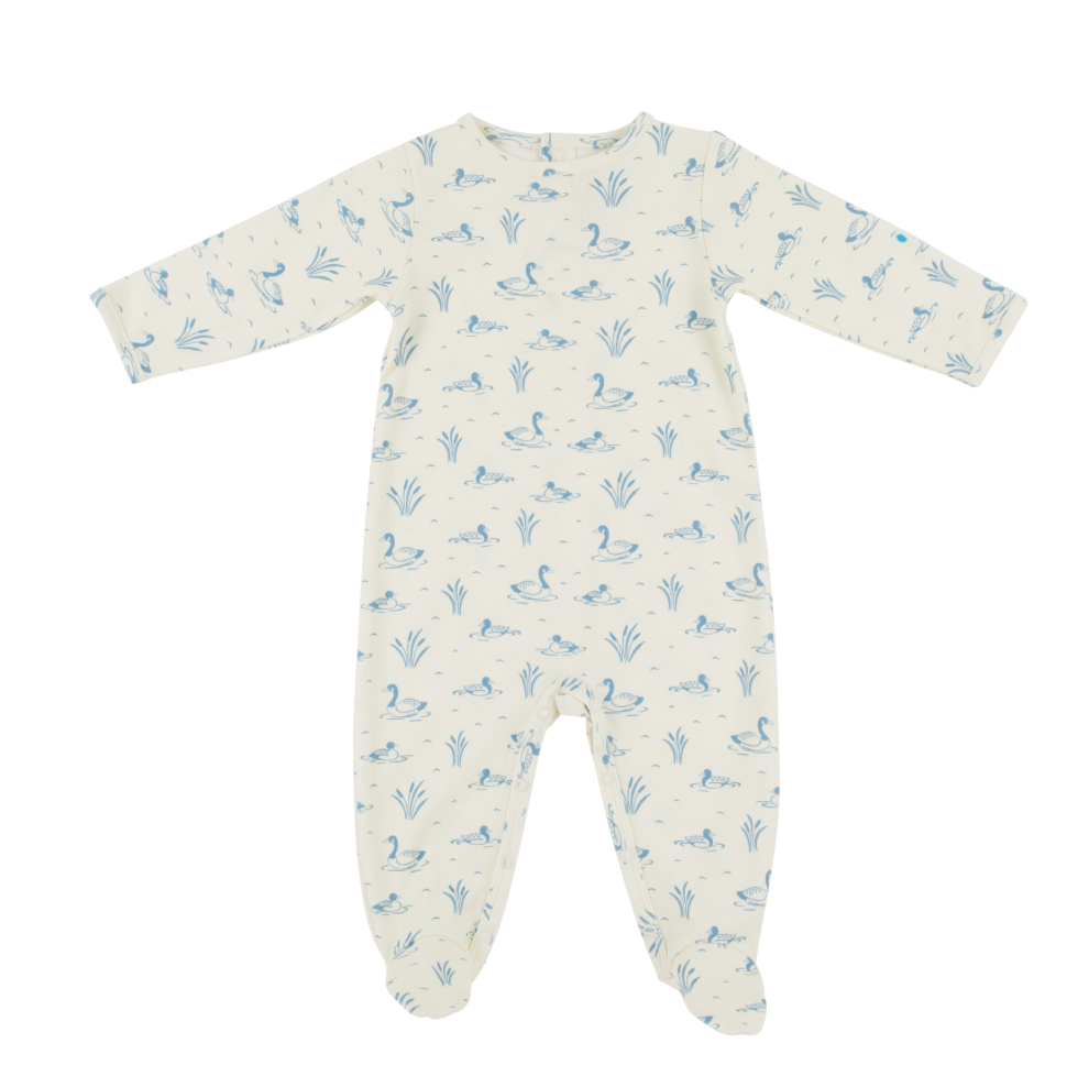 Rock Me Romper Pima Quack Quack Honk (Palmetto Pearl)