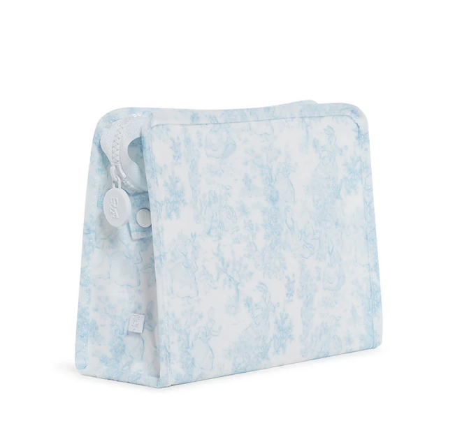 Roadie Medium Zip Pouch Bunny Toile Blue